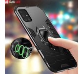 Funda armadura para Samsung A51 A71, funda magnética con soporte para teléfono de coche, funda protectora para Samsung Galaxy A51 A 51 A71 A 71 A31 31 for Samsung A51 negro