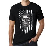 Camiseta unisex con calavera barbuda americana gráfica ultrabásica S