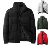 Chaqueta acolchada de algodón con capucha para hombre XXL rojo