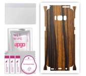 apgo Protective Skin Sticker for the back+sides compatible with Samsung Galaxy S8, Full Wrap Film, Foil, Vinyl - Pattern Tigerwood