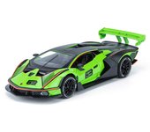 1/32 Lambor SCV12 modelo de coche deportivo de juguete de aleación fundida a presión vehículo de simulación a escala con luz de sonido regalos decorativos para cumpleaños de niño azul