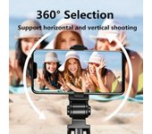 Teléfono extensible de la rotación de la aleación de aluminio 360° del palillo de Selfie del trípode inalámbrico de BT Selfie de la moda 2021
