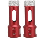 2 brocas de corona de diamante M14 con rosca hembra para amoladora angular, accesorios para baldosas cerámicas de 18 mm