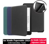 Auto Wake/Sleep eReader Case for Kindle Paperwhite 7 inch 12th Gen/Colorsoft Signature Edition 2024 azul oscuro