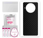 apgo Protective Skin Sticker for the back compatible with Cubot Note 20, Wrap Film, Foil, Vinyl - Pattern Carbon Black