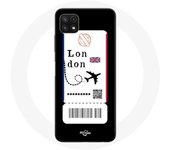 Coque pour Samsung Galaxy A22 5G Billet d'avion London