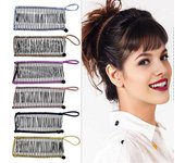 Peine para el cabello, ligero, portátil, resistente, flexible, diseño minimalista, operación sencilla, accesorio para peinar el cabello S café