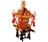 Doyusha Edo Mikoshi - Shubo pintado en marrón, modelo de plástico 1/5 PS-2
