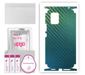 apgo Protective Skin Sticker for the back+sides compatible with Xiaomi Mi 10 Lite 5G, Full Wrap Film, Foil, Vinyl - Pattern Carbon Chameleon CAKA1
