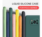 Funda para Poco X3 Pro X 3 NFC, nueva funda protectora completa de silicona líquida suave para Xiaomi Poco X3 Pro Poco X3 X 3 NFC. For Poco x3 NFC negro