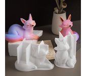 Molde de cera artesanal con forma de zorro de dibujos animados, hecho a mano, nuevo molde para velas perfumadas 2