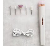 Taladro de uñas eléctrico 5 en 1 con herramientas de pluma de arte de manicura eléctricas portátiles ligeras para color rosa