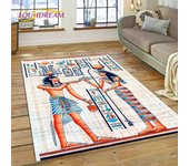 Alfombra con símbolos ideográficos del antiguo Egipto, alfombra mitológica para el hogar, sala de estar, dormitorio, sofá, decoración, alfombra antideslizante 40x60cm