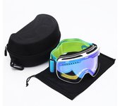 Gafas ULTRAVIOLETA magnéticas de encargo antiniebla del esquí de la moda 400 del espejo de los vidrios del esquí de la capa doble azul