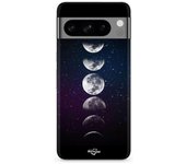 Coque - MANIACASE - Google Pixel 8a Pro - Souple - Noir - LUNE PHASE NUIT ETOILE