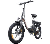 Bicicleta eléctrica Cheevalry C16 de 20 pulgadas, 250 W, 48 V, 16 Ah, plegable, para ciudad, para adultos negro