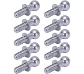 10 tornillos de cabeza esférica de metal para barra de enlace de amortiguadores para coche RC Tamiya TT01 TT02, color titanio azul