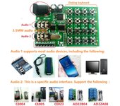 Módulo DTMF 5-24 VCC Módulo generador de audio Transmisores de codificador dual de voz Placa de teclado para varios colores