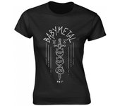 Babymetal Camiseta de calavera y espada para mujer XL negro