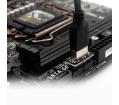 Placa base USB3.0 de 19 pines a tipo E, adaptador de 90 grados, convertidor sin controlador, transmisión de alta velocidad, compatible con tarjeta de expansión de placa base negro