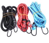 Ganchos elásticos para cuerda elástica, lazo de cuerda para bicicletas, correa para portaequipajes de techo rojo