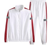 Traje deportivo de ocio para hombre, conjunto de dos piezas de primavera y otoño, ropa deportiva versátil de tendencia de versión coreana, chaqueta deportiva para correr M gris