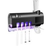 Energía Solar, luz UV, esterilizador de cepillo de dientes, soporte para cepillo de dientes, dispensador automático de exprimidores de pasta de dientes