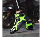 Botas de moto para hombre y mujer, antideslizantes, para exteriores, para otoño e invierno, para ciclismo de montaña, carreras de carretera y velocidad. 37
