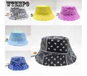 Sombreros de pescador de primavera y verano, sombreros estampados de moda, sombreros de protección solar para hombres y mujeres, sombreros de protección solar para parejas one size color zafiro