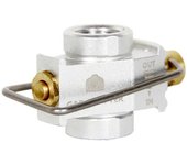 Adaptador de conversión de tanque plano para recarga de cambio de gas Camping Plus plata
