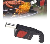 Ventilador eléctrico de mano para barbacoa Secador de pelo eléctrico para barbacoa Barbacoa portátil para acampar al aire libre Barbacoa para picnic Herramientas para cocinar barbacoa negro