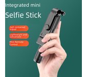 Palo selfie portátil con Bluetooth, trípode y luz de relleno: mini herramienta de fotografía portátil 70cm (without light) negro