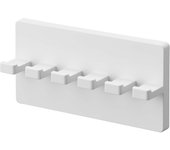 Yamazaki Jitsugyo 5960 - Soporte para cepillo de dientes con gancho para película (5 filas), color blanco. Almacenamiento a granel para cepillos de dientes MIST (ancho 12 x profundidad 3 x alto 6 cm)