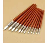 Fina perla roja pintura de madera acrílico acuarela pintura al óleo pinceles para artistas 1 juego/12 Uds 1 pc