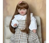 Muñeca Reborn de 60cm, cuerpo de tela, juguete de silicona para niña, vinilo realista, pelo largo, Princesa, bebé, regalo de cumpleaños, vestir, arte Boneca same as picture