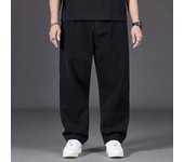 Pantalones vaqueros de talla grande para hombre Pantalones vaqueros de pierna ancha Pantalones largos sueltos Pantalones vaqueros holgados 48 negro