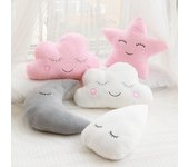 Nueva almohada de peluche con forma de nube, luna, estrella y gota de lluvia, cojín suave, juguetes para niños, bebés, niñas, regalo de Navidad, habitación, decoración de coche