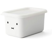 Contenedor cuadrado profundo S Serie Miffy Face [Esmalte Fuji] blanco