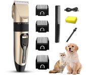 Cortadora de pelo para perros, cortadora eléctrica para mascotas, juego de recortadora para gatos, conejos, máquina de afeitar inalámbrica para mascotas, recargable por USB
