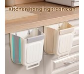 Cubo de basura cubo basura colgante multiusos, contenedor de basura plegable con soporte de carga fuerte que ahorra espacio para el hogar M gris