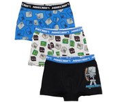 Conjunto de calzoncillos tipo bóxer para niños de Minecraft (Paquete de 3) 10-11