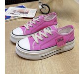 Zapatos de lona para mujer, nuevos zapatos de otoño con cordones, zapatos de mujer de caña baja, planos, deportivos, casuales, blancos para mujer 35