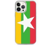 Funda iPhone - Multicolor - Drapeau Birmanie - Souple - TPU - Compatible iPhone 13 Pro Max