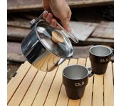 Hervidor de acero inoxidable para acampar al aire libre, herramienta de cocina portátil para montañismo y senderismo, viaje varios colores