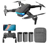 LS-38 GPS RC Drone con cámara para adultos RC Drone con cámara 6K EIS cardán antivibración sin escobillas 2 batteries negro