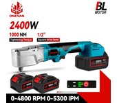 Llave de trinquete eléctrica sin escobillas ONEVAN de 1/2'', 1000 NM, para quitar tornillos y tuercas, 4800 RPM, herramienta eléctrica para reparación de automóviles, compatible con batería Makita de 18 V. Without Battery