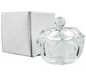 Cuenco para plato Dappen en polvo líquido acrílico con tapa, vaso de cristal, herramienta para decoración de uñas para el cuidado de la manicura transparente