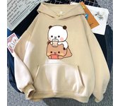 Bubu y Dudu-Sudadera con estampado de té de burbujas para mujer, sudadera Kawaii para mujer, ropa holgada de manga larga Harajuku S