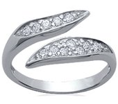 Bague Argent 'Tentation' Blanc argenté (rhodié) - 8 mm 50 blanco