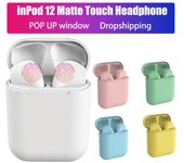 Inpods12 TWS TWS Earbuds 5.0 Auriculares Bluetooth Auriculares inalámbricos para Iphone para todos los teléfonos Android blanco